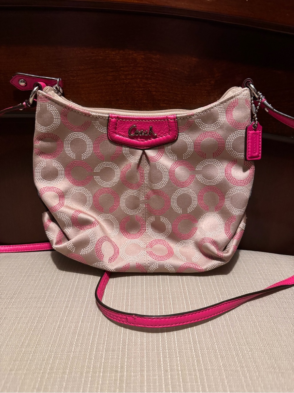 Coach Ashley Dotted Op Art crossbody